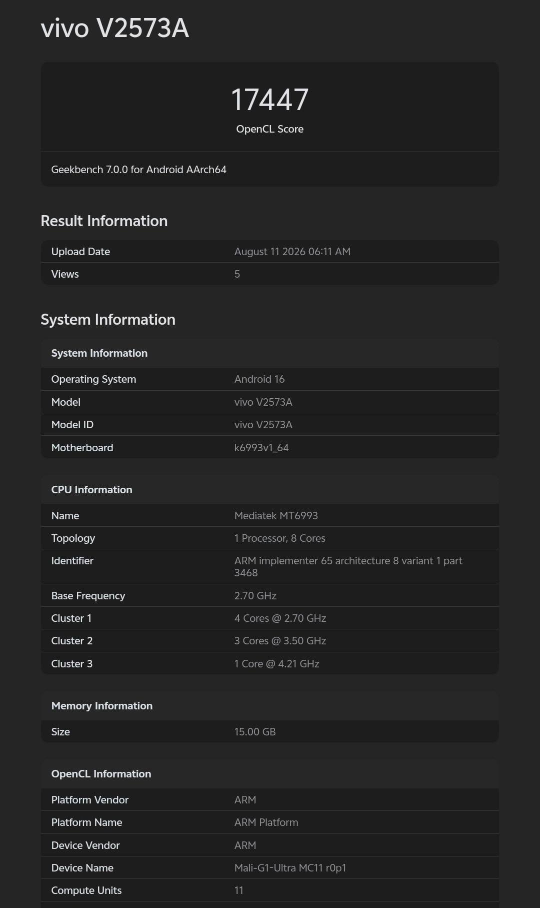天玑9500M

GPU: Mali-G1 Ultra MC11

和12核心差