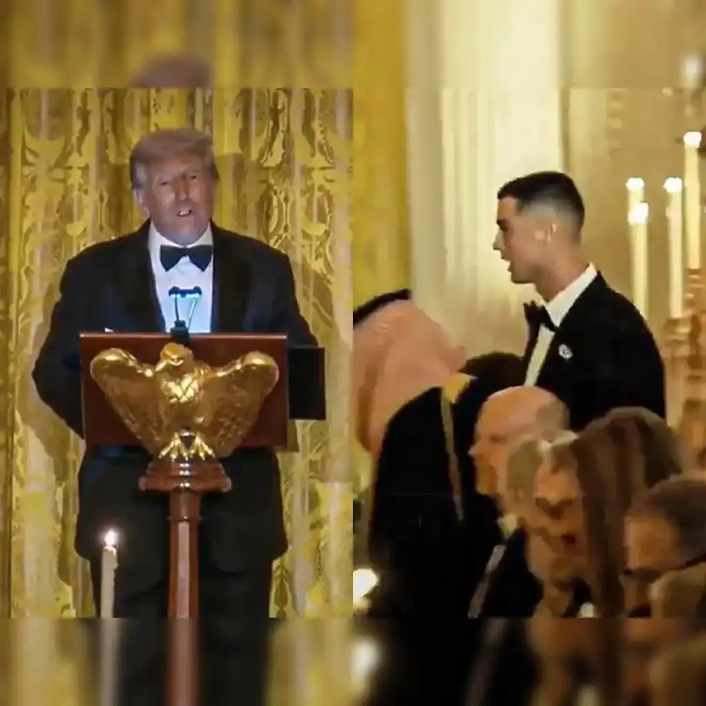 C罗，竟然是川粉！

昨晚，白宫欢迎沙特王储的晚宴上，美国一众权贵都出席了，马斯