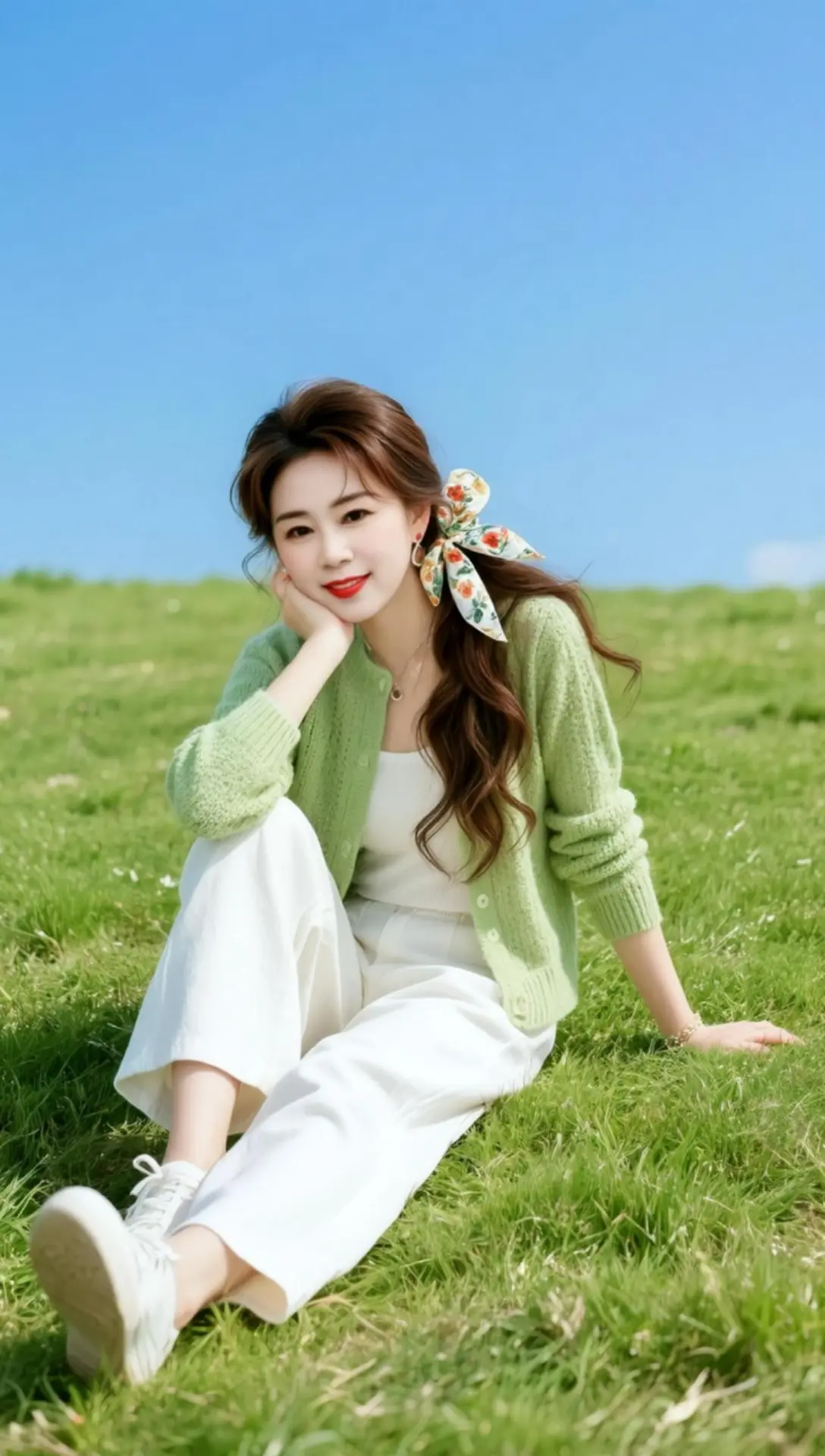 AI草地清新照 随变ai随便玩