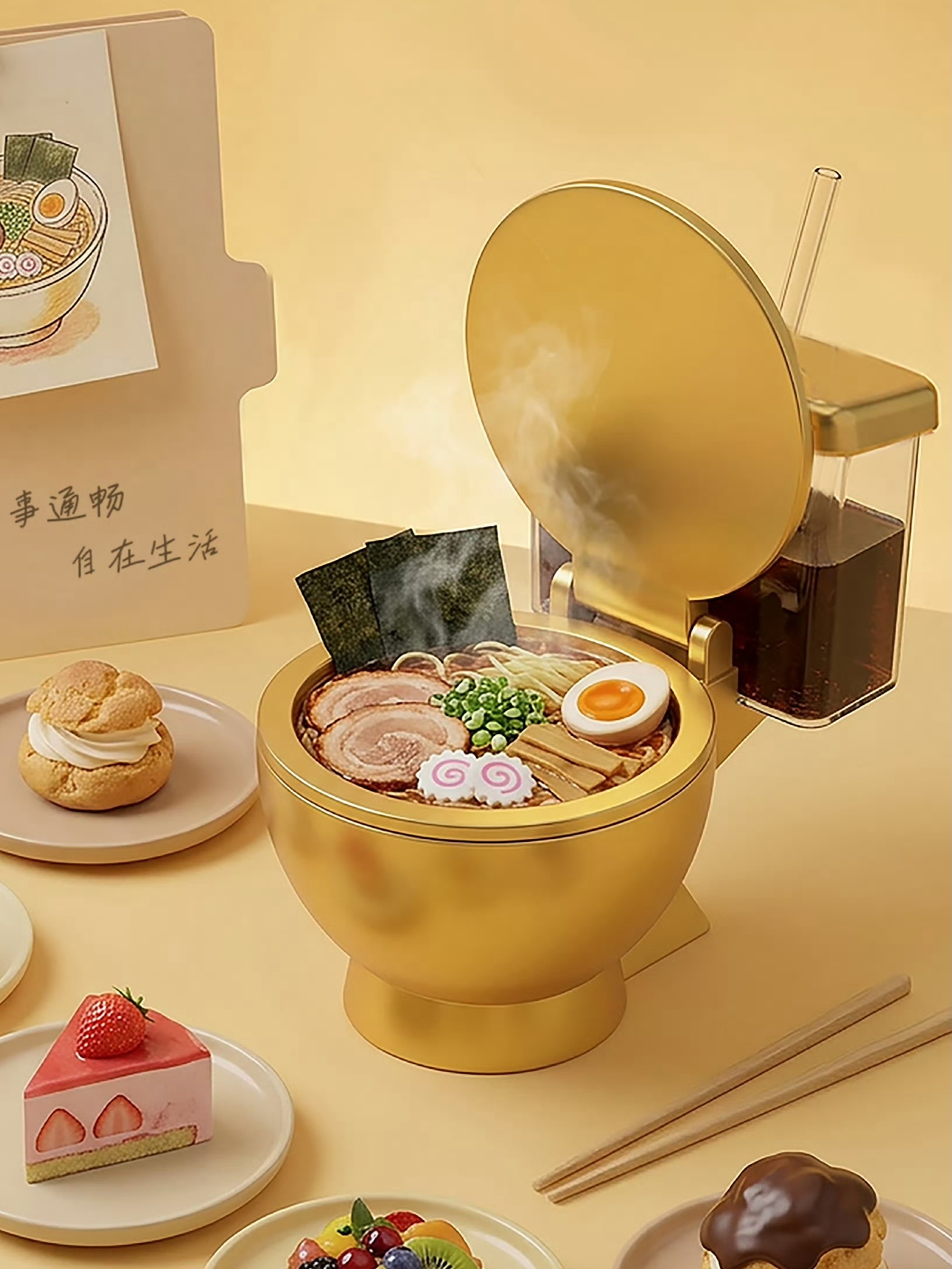 儒意电影×emoji联名潮玩也太会整活了！快乐马桶🚽抽象搞怪造型超吸睛干饭、收