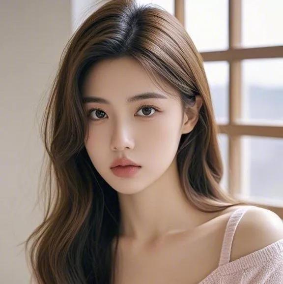 温柔长发，自然妆容，阳光下的美丽瞬间。自然粉嫩妆容 自然淡雅妆容 自然风妆容 温