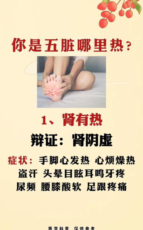 心肝肾肺胃火旺对照表，看懂身体燥热信号