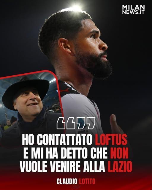 【奇克拒绝洛蒂托的拉齐奥】
洛蒂托就球队有意从米兰签下奇克和拉斯帕多里一事表态：