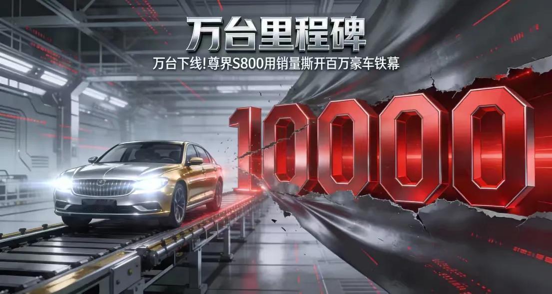 万台下线！尊界S800用销量撕开百万豪车铁幕

在尊界超级工厂内，第一万台尊界S
