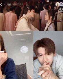 吴宣仪和翟潇闻看自己吻戏太可了，感觉两个人羞涩的样子的确是很有趣。 ​​​