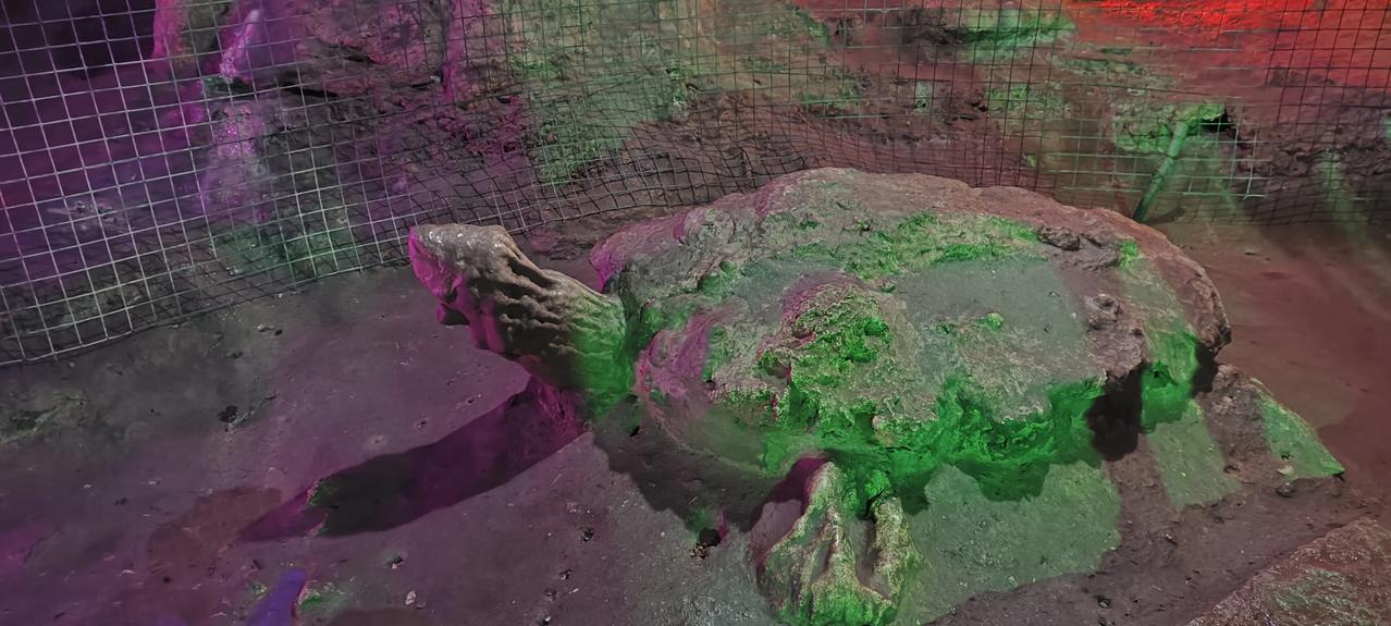 山东淄博沂源溶洞和博山溶洞相比，每个洞都不深，但是洞里面空间更大，有一个全是佛像