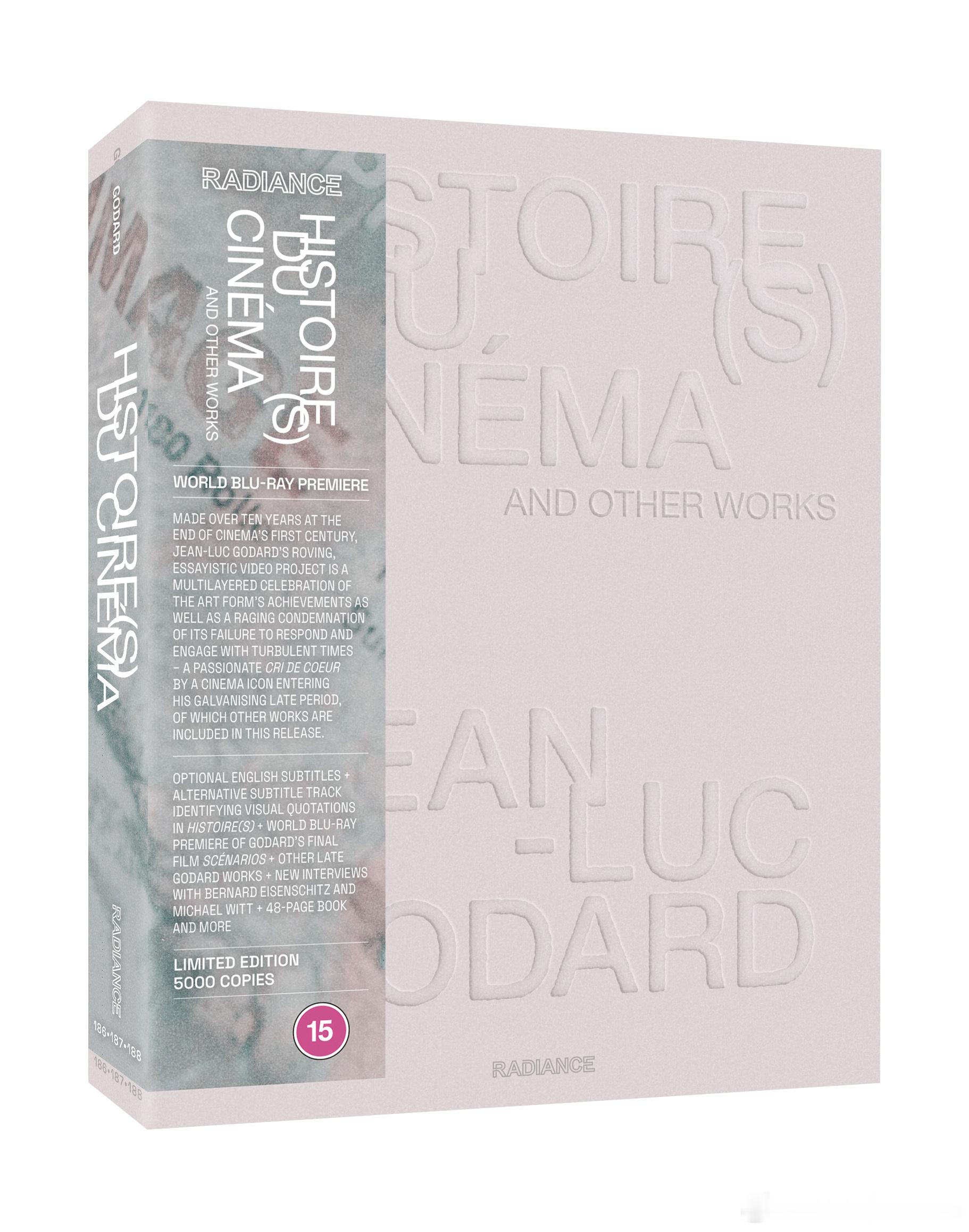 戈达尔的《电影史》将首次洗版蓝光，今年7月20日发行，限量5000套，配置内容也
