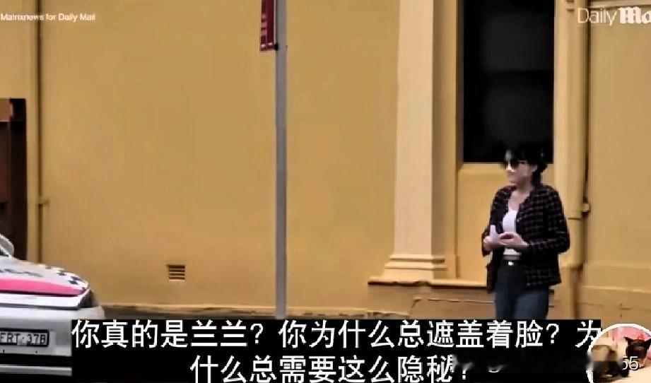 兰兰被记者围堵时的态度很强硬，接受采访时的语气也很强硬。视频中兰兰的眼神很有戏，