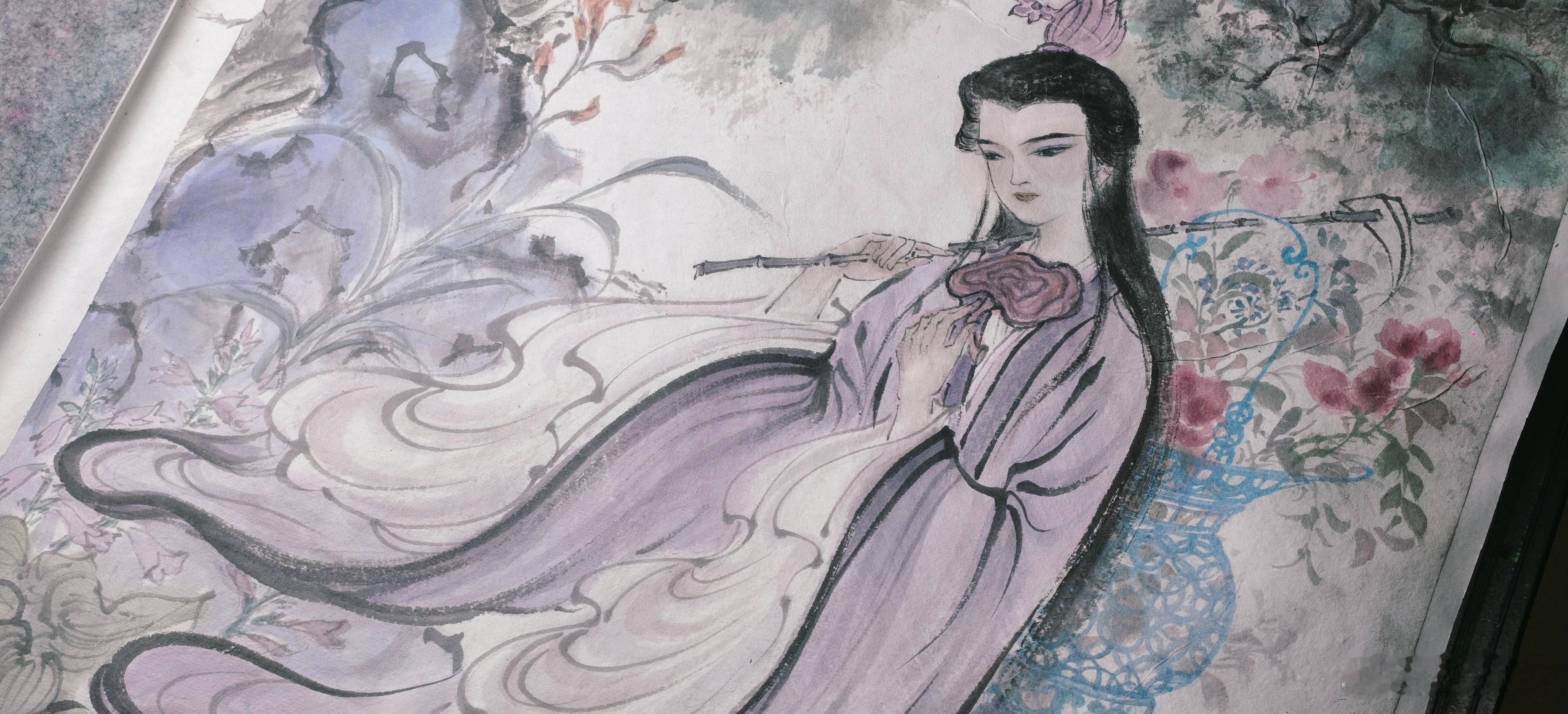 自己托裱弄的全是褶子，越发觉得此画散发的气质像小时候抱过我 