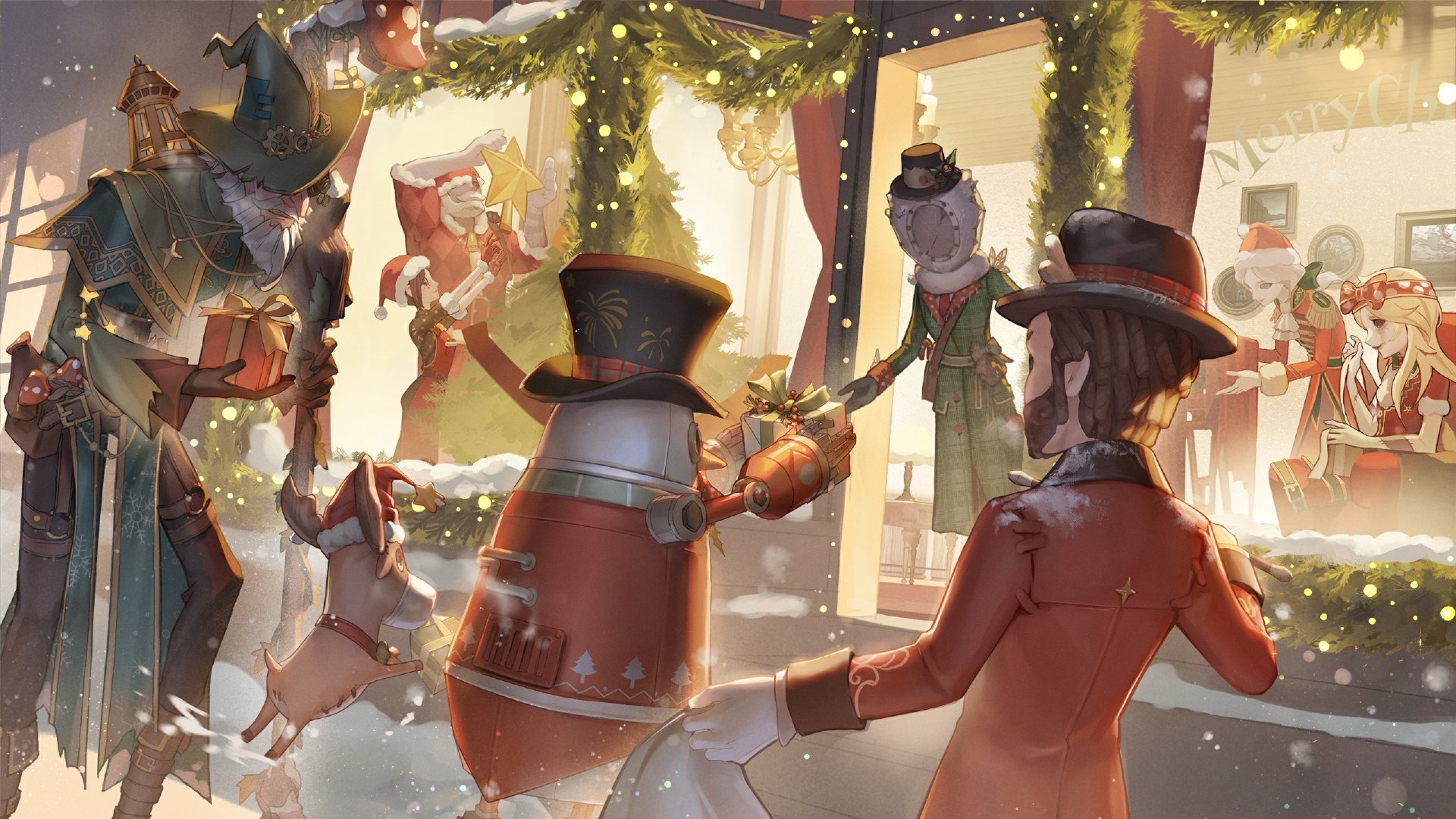 《第五人格》官推分享今年的圣诞贺图~ 