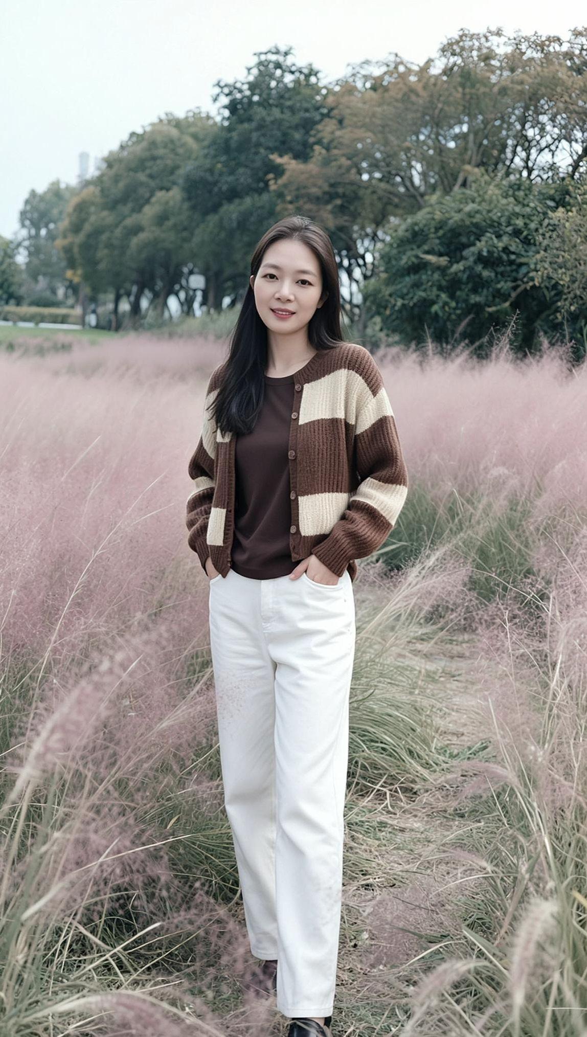 AI粉黛生活照 甜美女孩优雅气质时尚穿搭上热搜