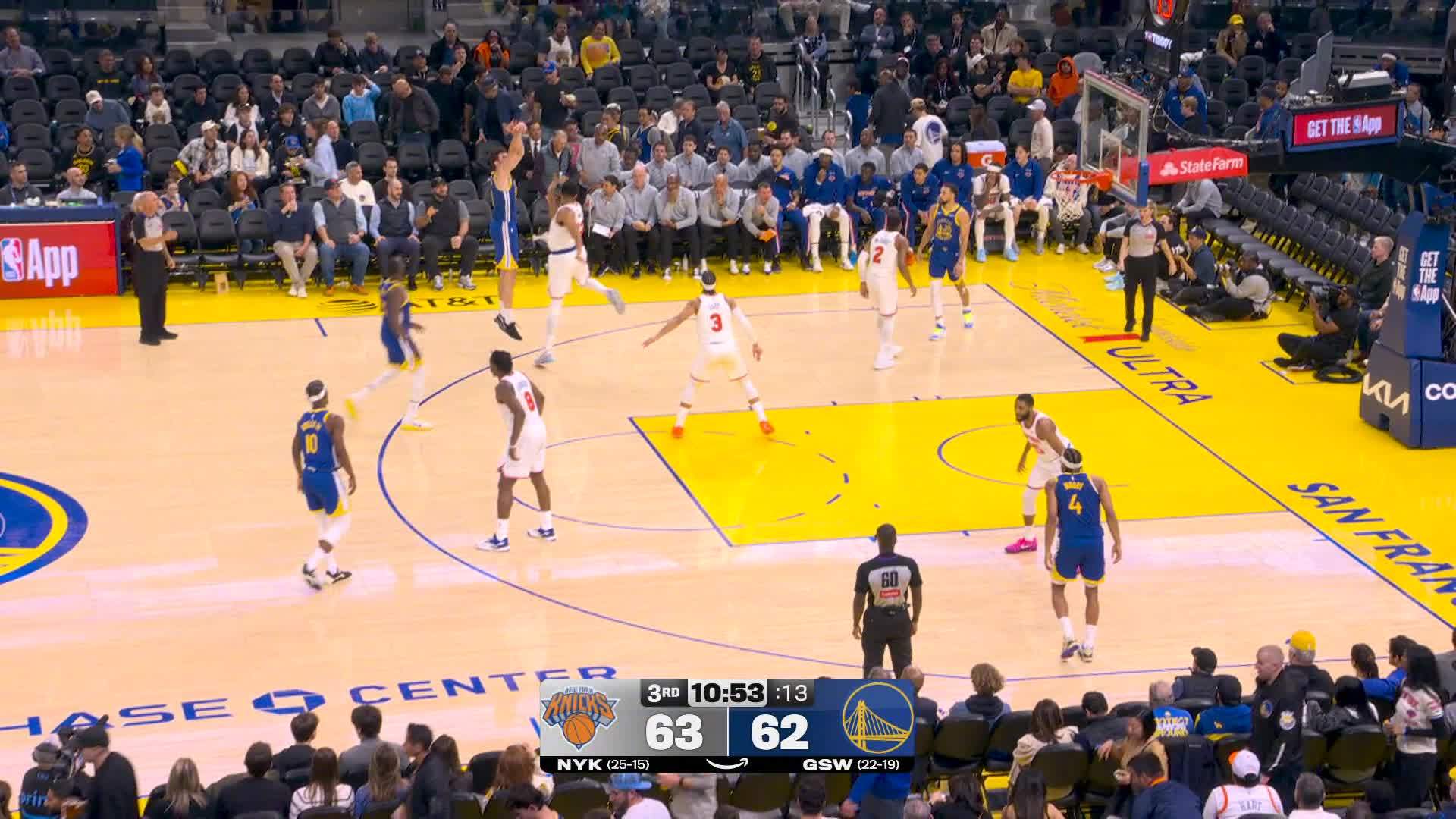 第三节开场波斯特连得5分📣尼克斯vs勇士