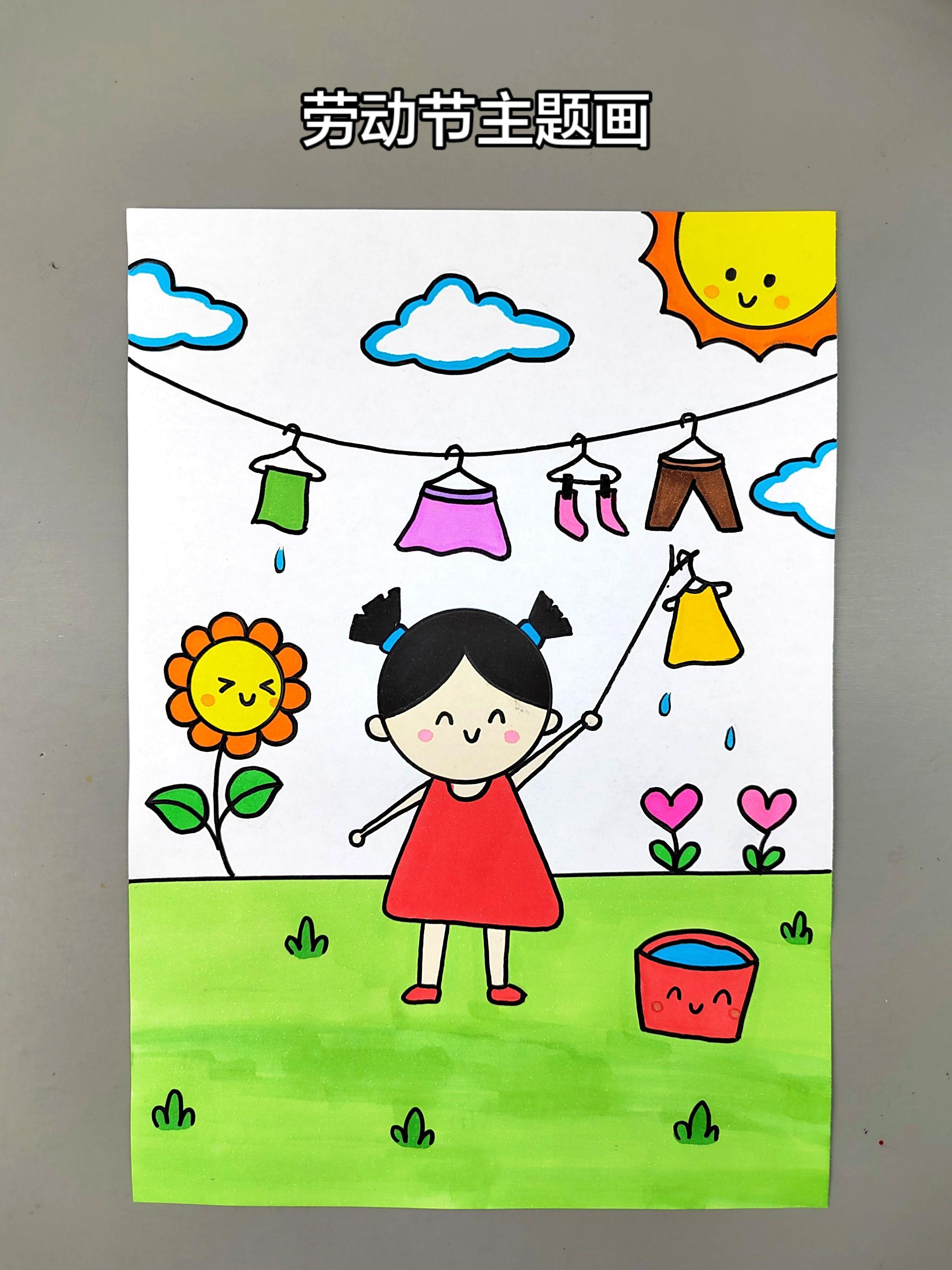 劳动节主题创意画，简单好看，快来试试吧