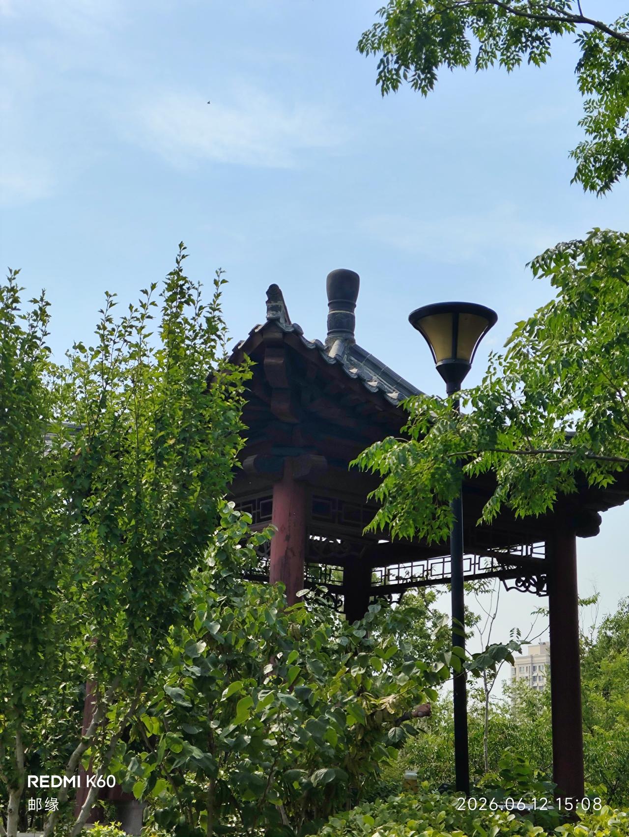 济南药山公园的观景亭，那可是个宝藏打卡地。药山有悠久历史，曾是古代方士采药炼丹之