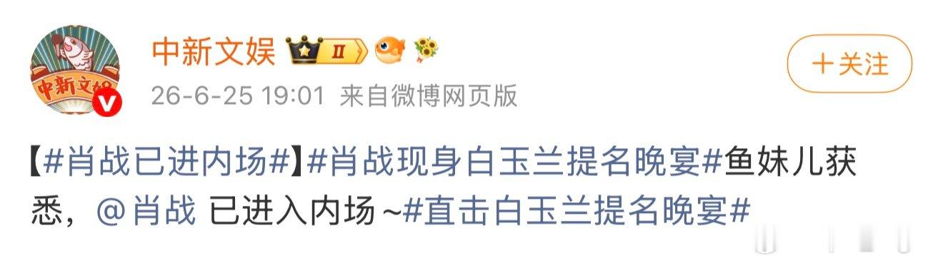 肖战没走白玉兰绿毯肖战没走白玉兰晚宴绿毯 肖战没走白玉兰绿毯，期待内场白玉兰提名