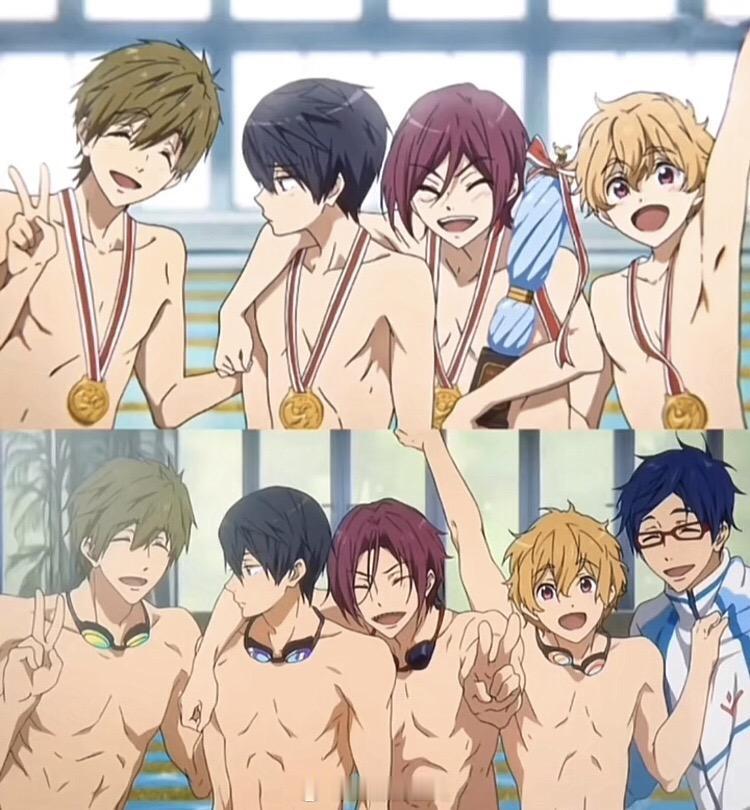 大家这一路的成长#free!##动漫# ​​​