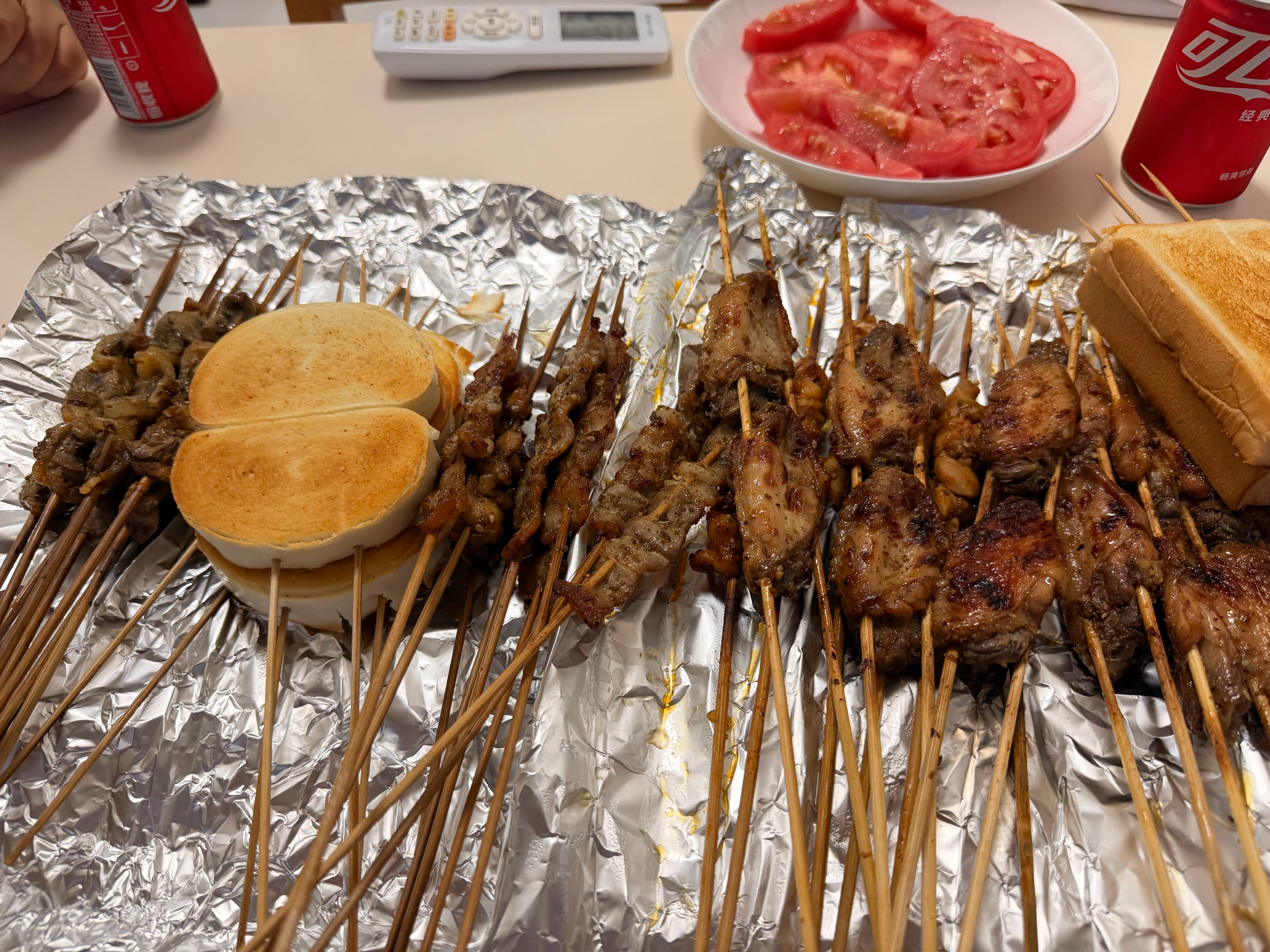 好久没吃烧烤了，馋了，今天吃起来 ​​​