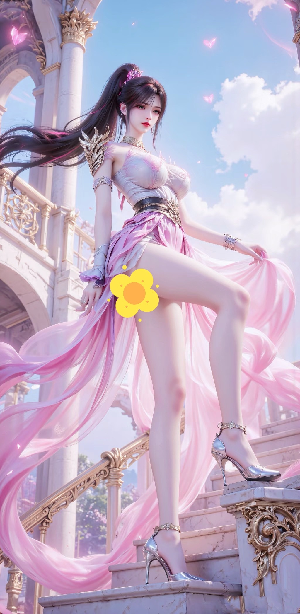 神国之上  赵襄儿【精美壁纸】粉红色短裙，少不了大长腿！ ​​​