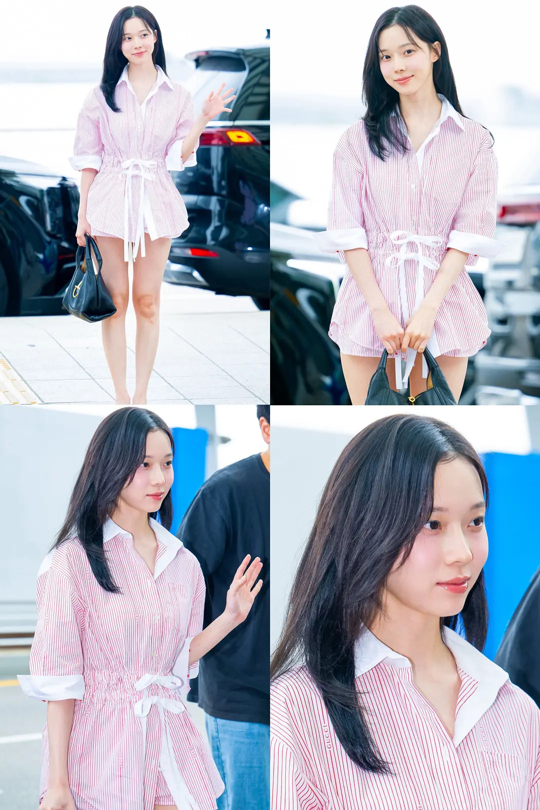 金玟庭今天的机场，全套gucci上身✨ ​​​