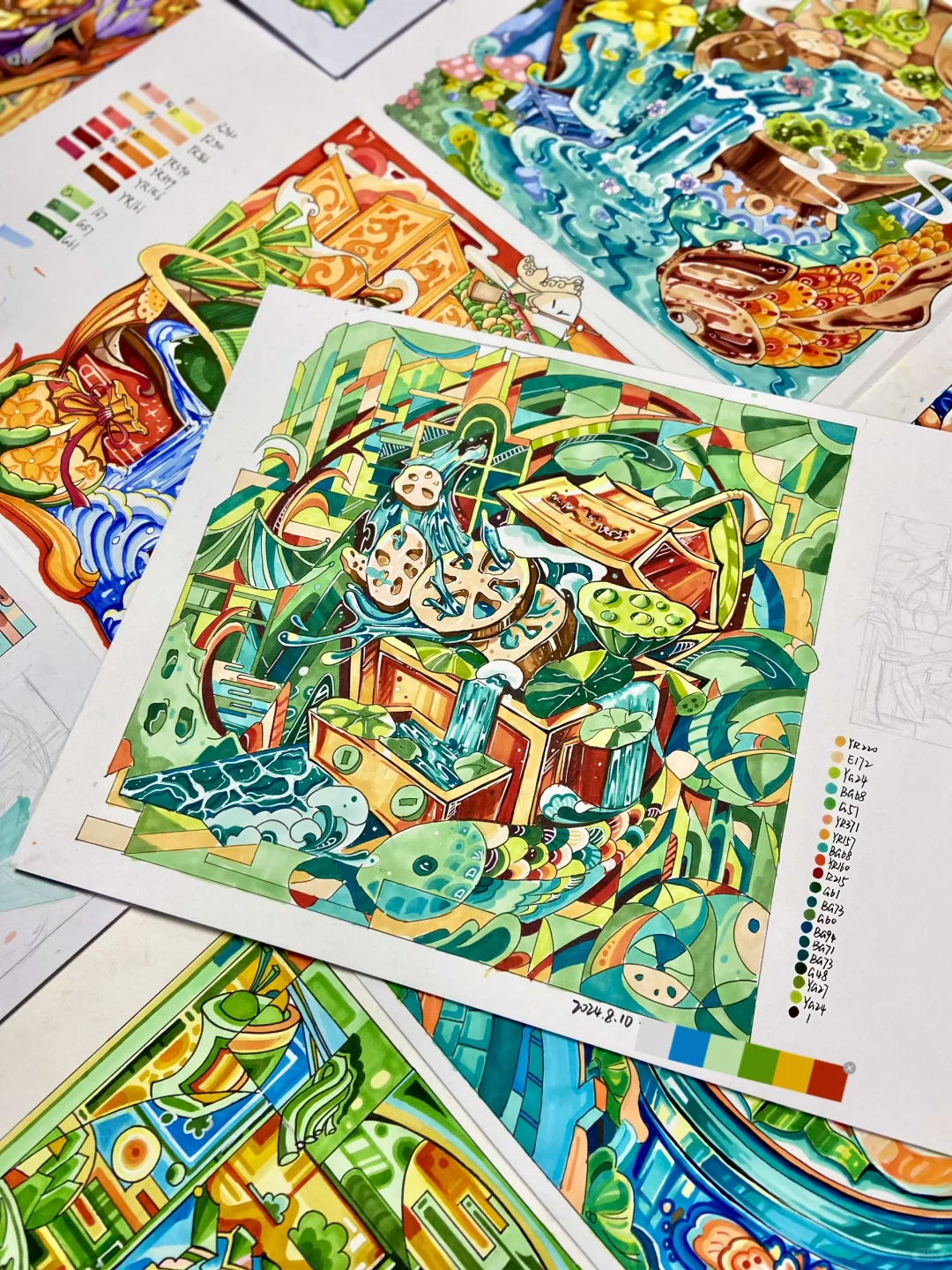 这水画的～咱学生学的太强了❗️❗️