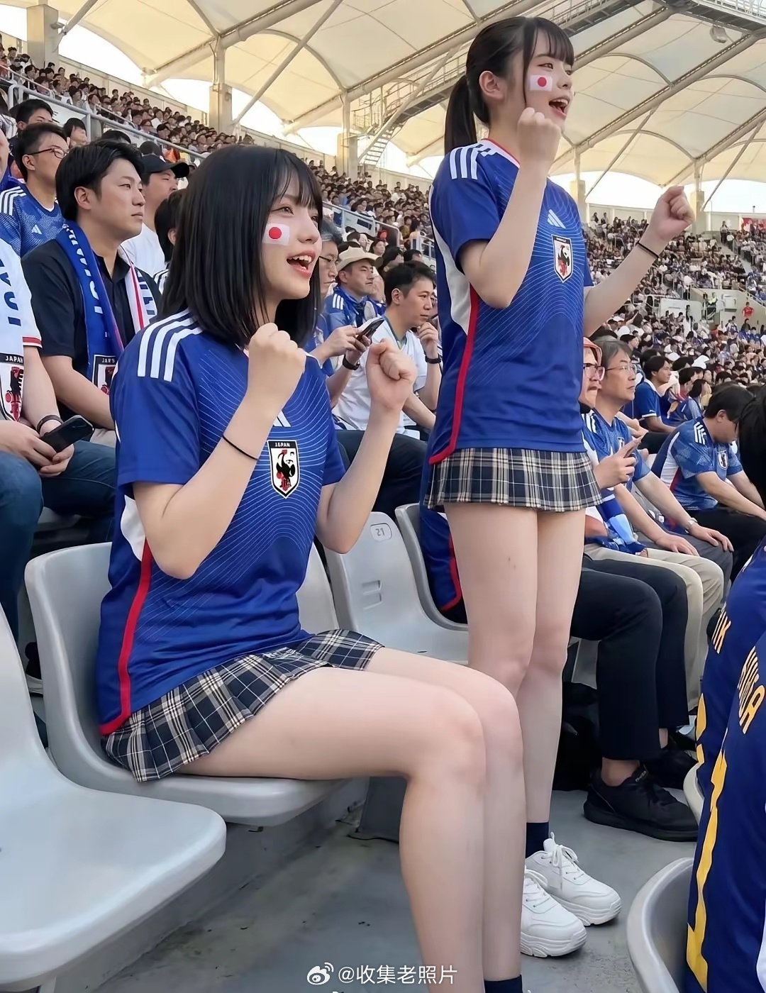 世界杯，日本输球出局。赛后日本女球迷久久不愿离去！