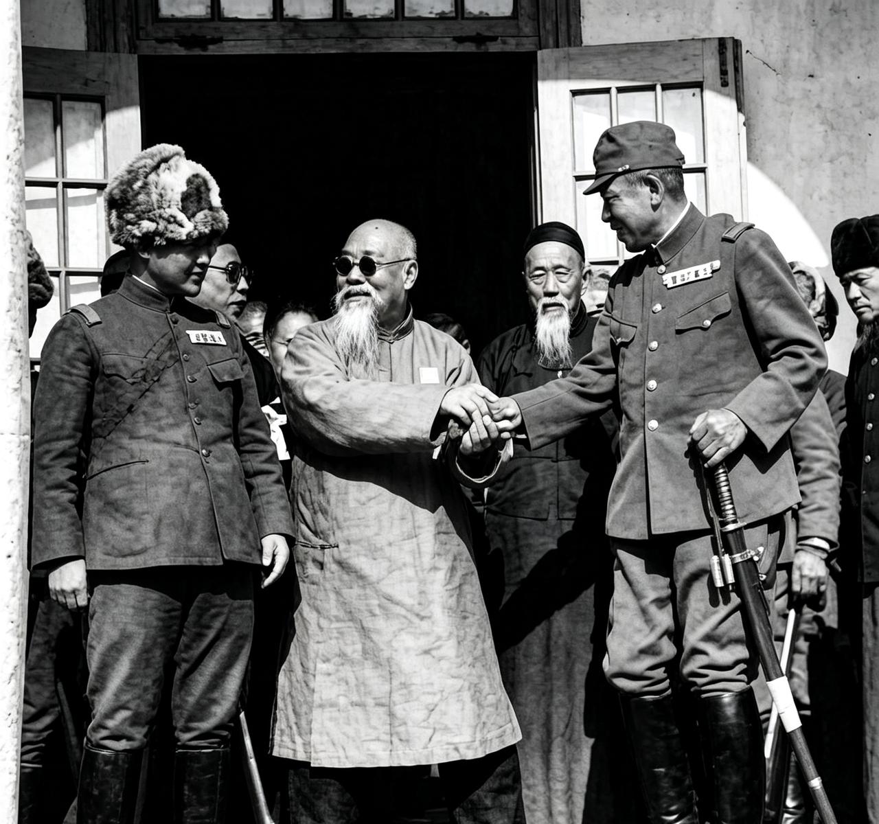 1937年12月日军攻占济南，原北洋军阀马良没有组织抵抗，主动出面讨好侵略者，在