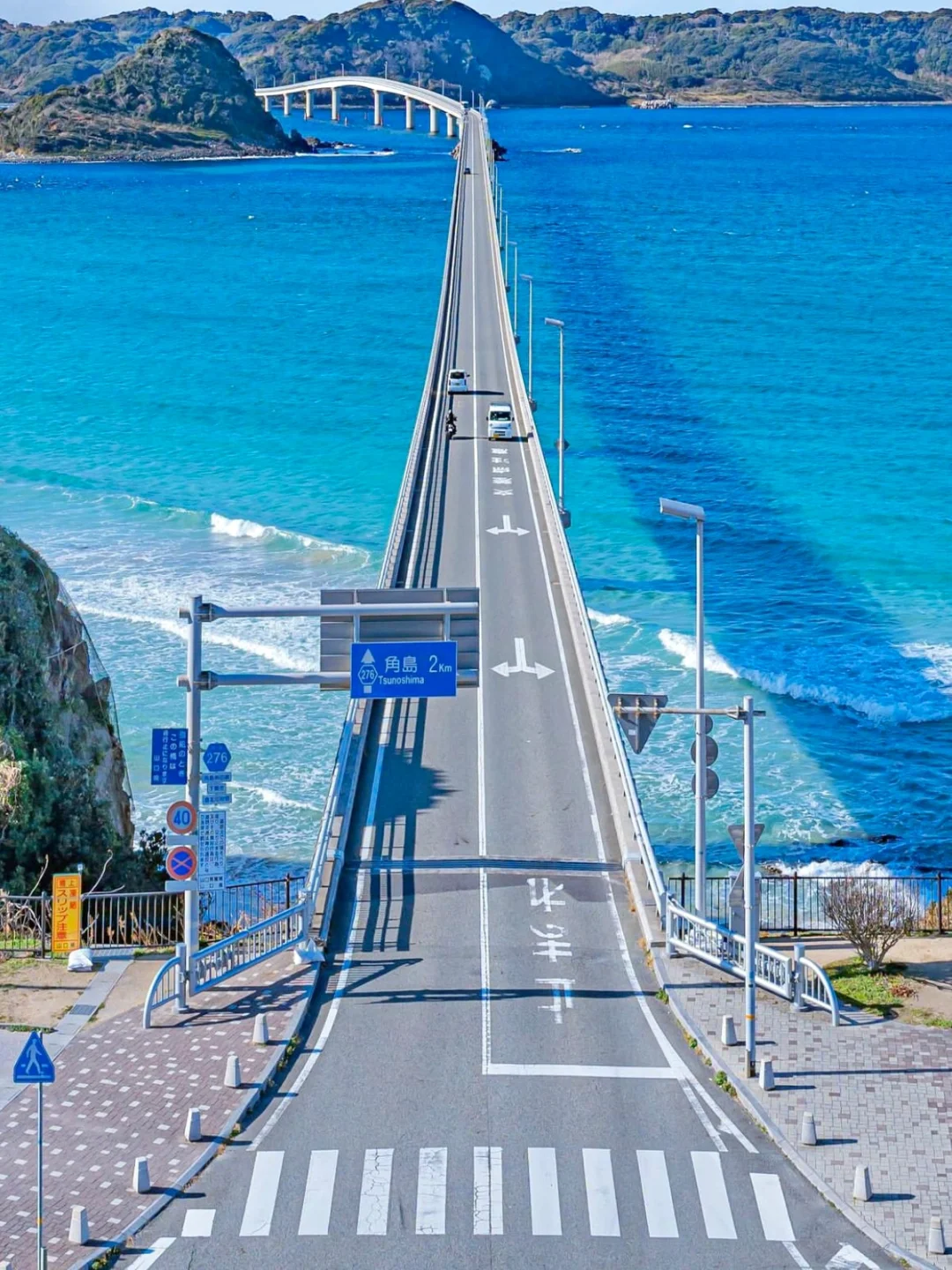 日本旅行💙这座横跨碧蓝大海的大桥太美了！