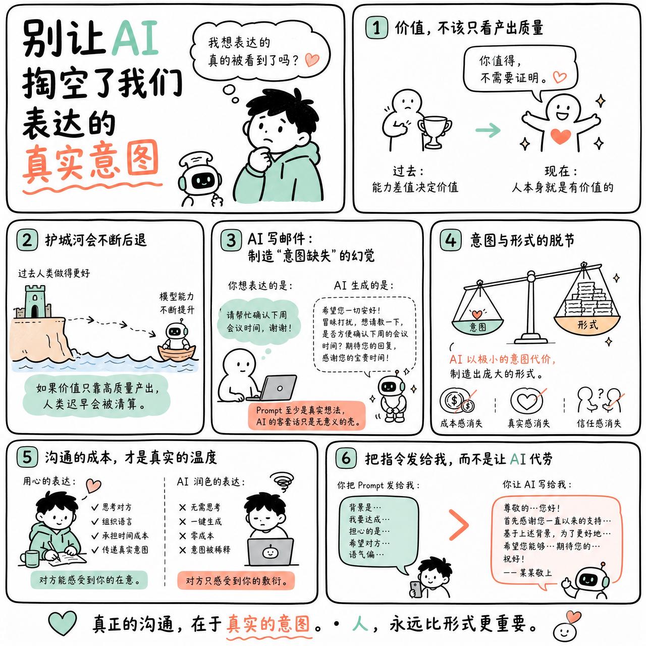【别让AI掏空了我们表达的真实意图】

快速阅读：当 AI 能以极低成本生成看似
