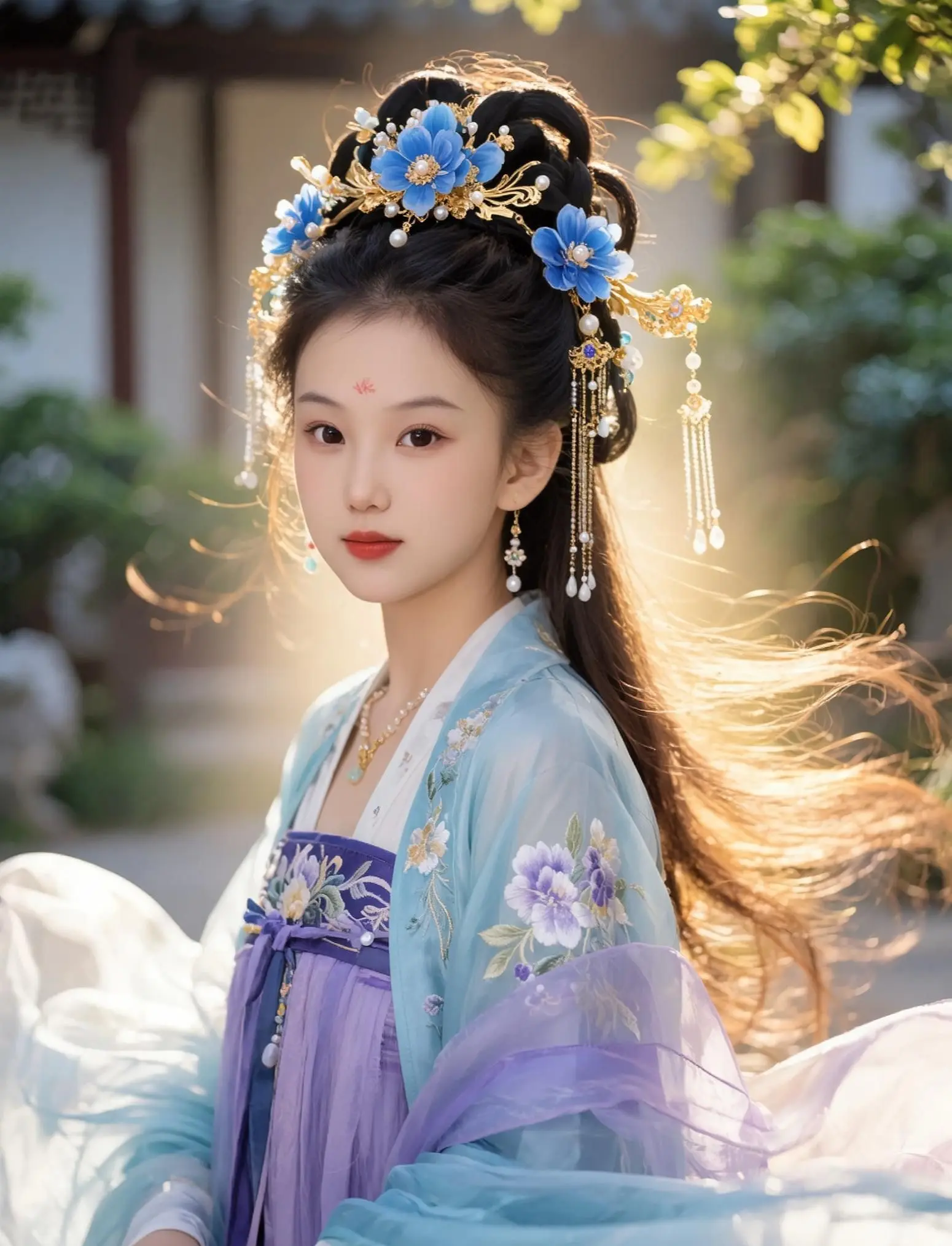 随变ai随便玩 AI古风宫廷写真 ai创作 花寂寥 程潇进行曲