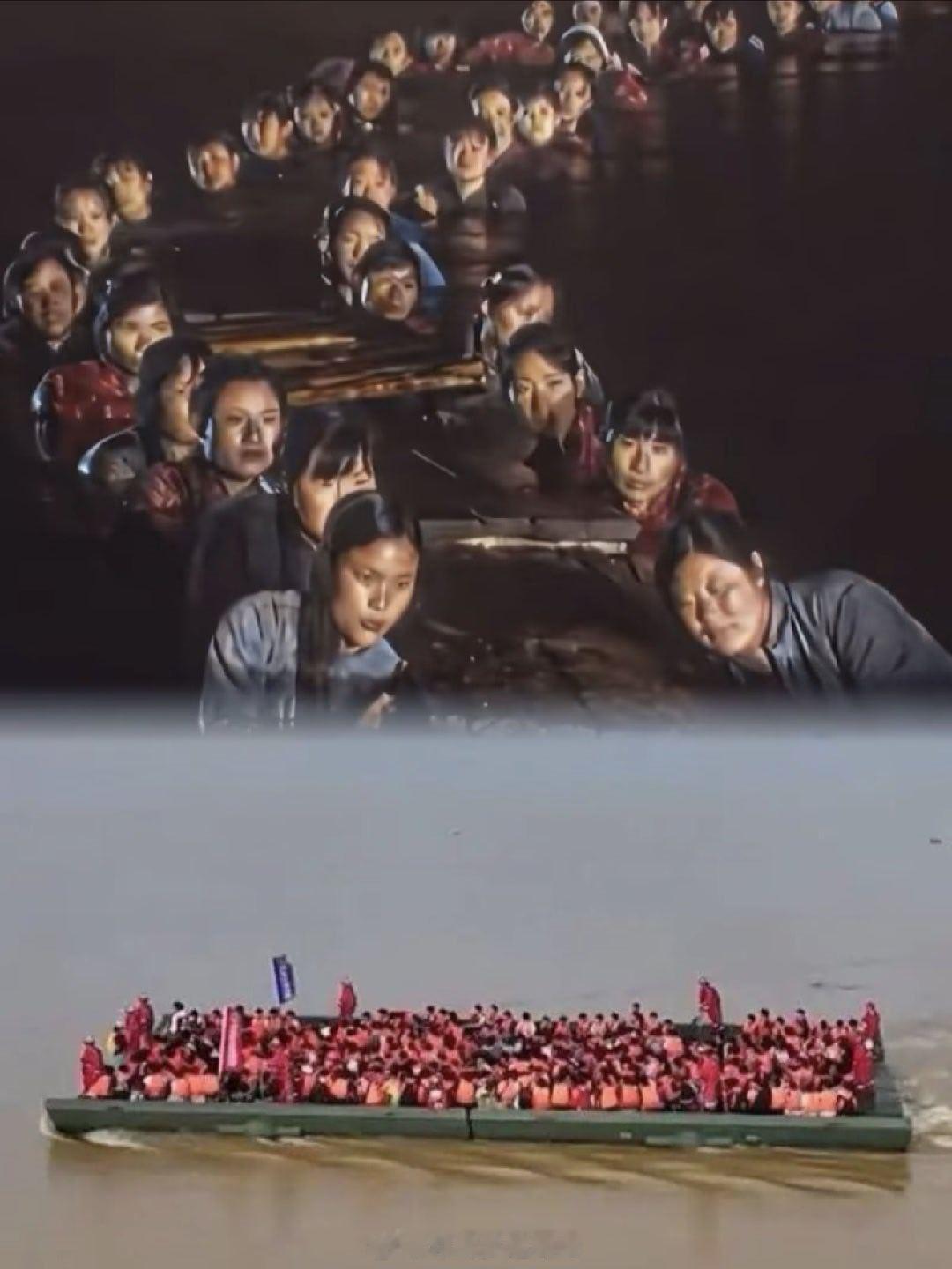 那支曾被人民扛在肩上过河的队伍，现在把人民载到船上送回了家！！！ 