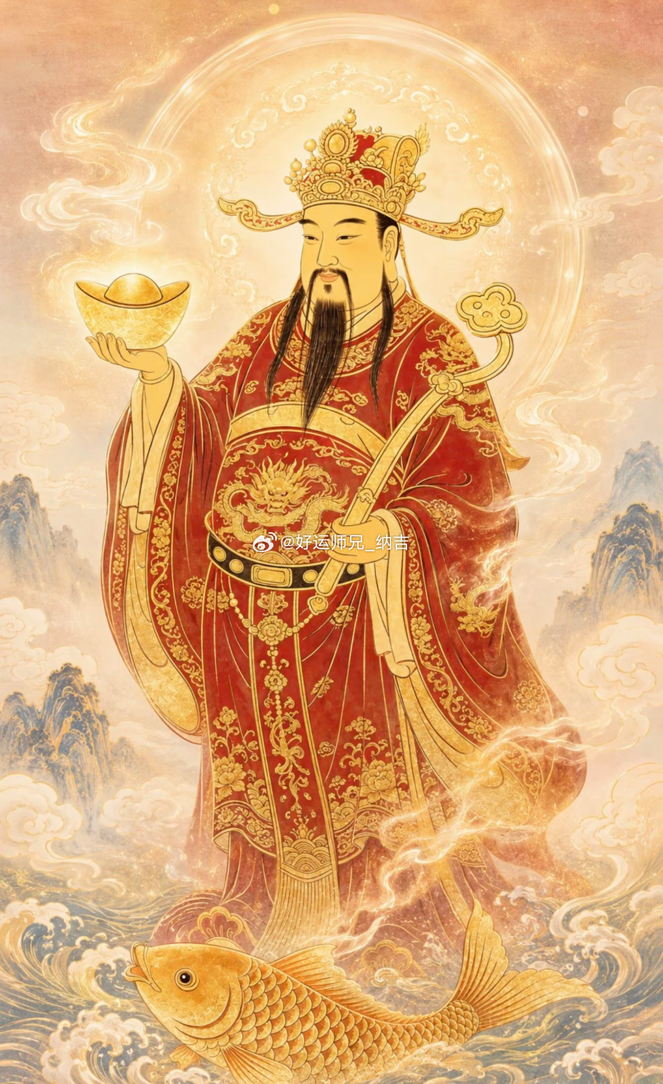 七月二十二日，诸善信皆可虔心为增福财神——财帛星君李诡祖圣诞贺寿。以诚祈福，迎祥