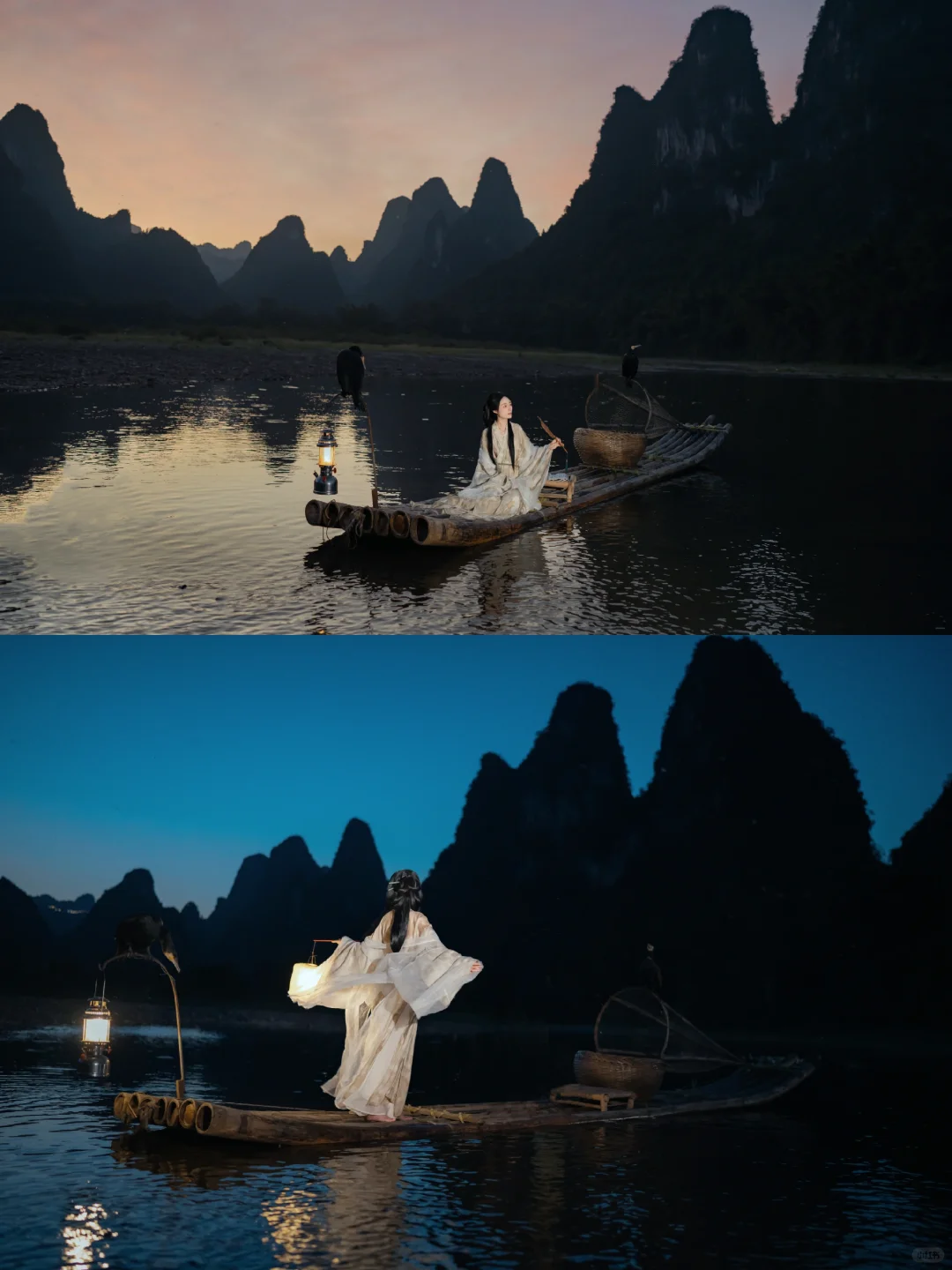 渔舟唱晚，置身于桂林山水之间