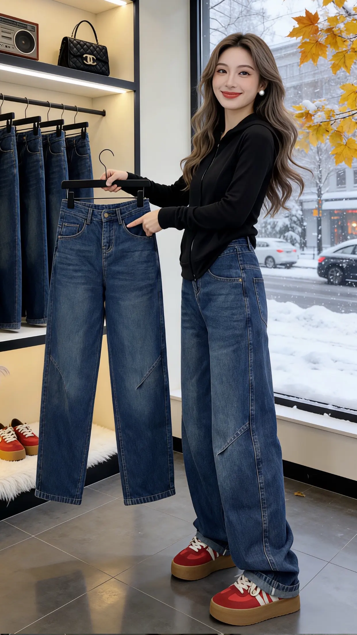 牛仔裤 通勤搭配 穿出自己的风格 复古穿搭 过年就要美美哒