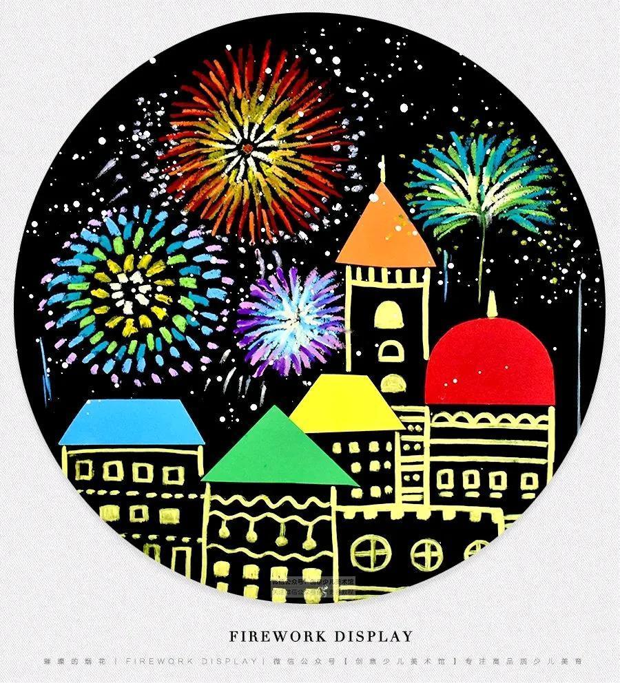 烟花主题创意画，点亮璀璨夜空，共祝愿祖国明天更美好！（图片来自网络，仅作分享，如