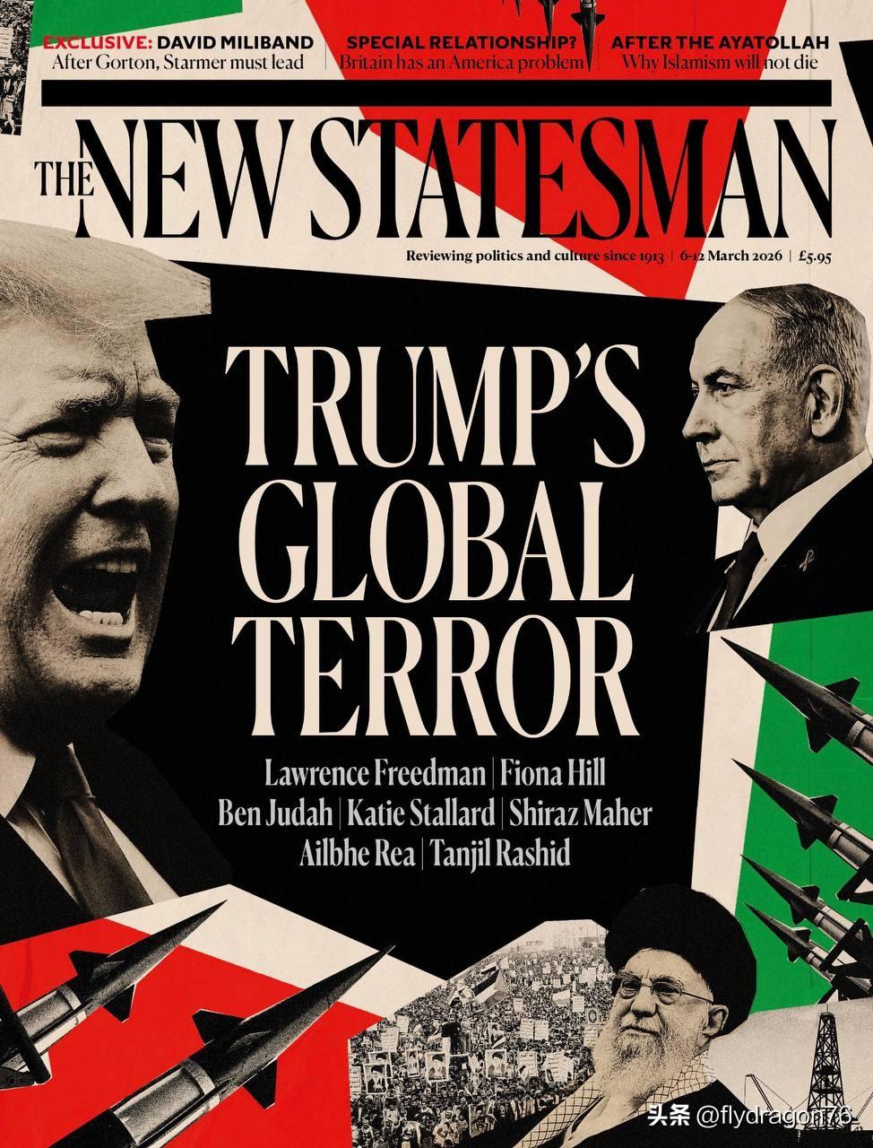 俄媒：“特朗普的全球恐怖主义”。英国杂志都刊登过哪些封面？这是最新一期的《新政治