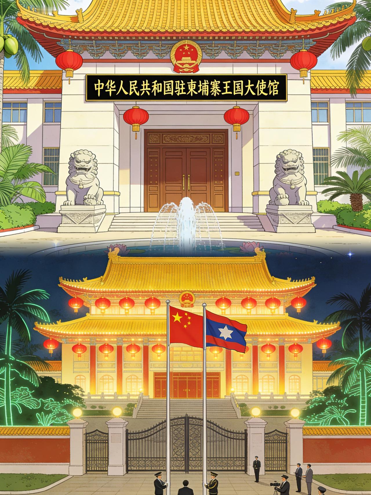 半夜一点，中国驻柬埔寨大使馆提醒全体转移！   

着急忙慌，像家里着火了一样！