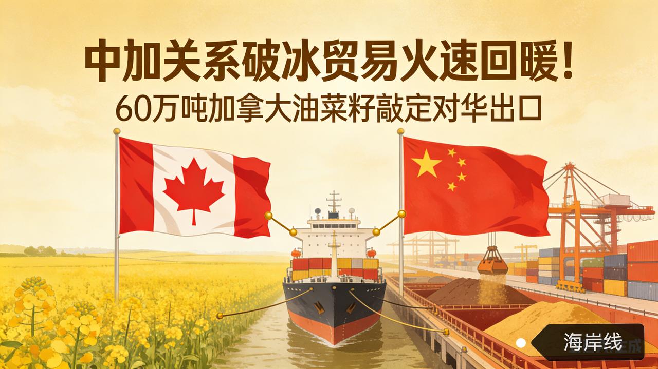 中加关系破冰贸易火速回暖！60万吨加拿大油菜籽敲定对华出口
 
中加本月达成关系