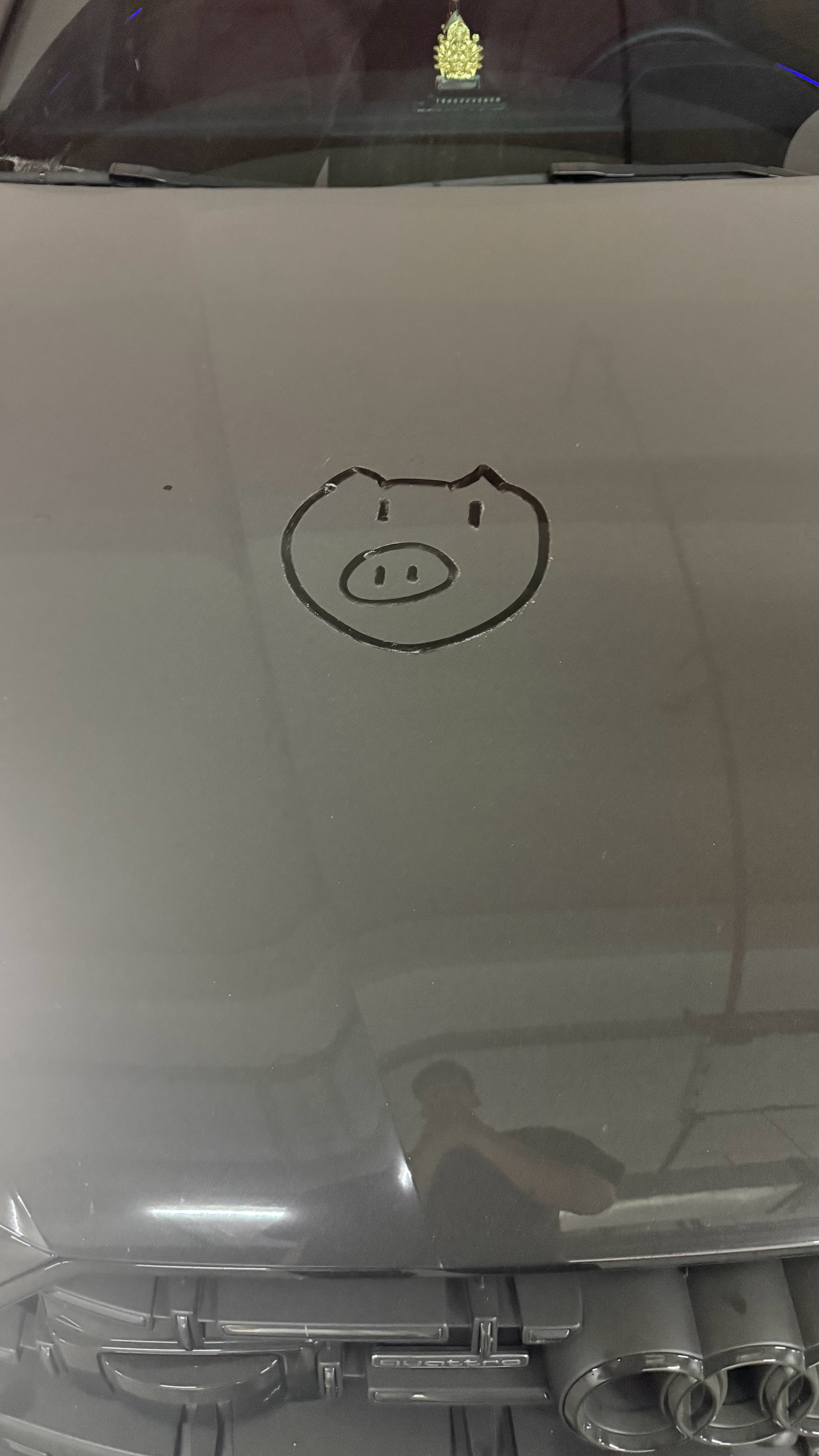 一个月没动车，谁给老子画个猪，我说今天比赛踢得这么晦气 