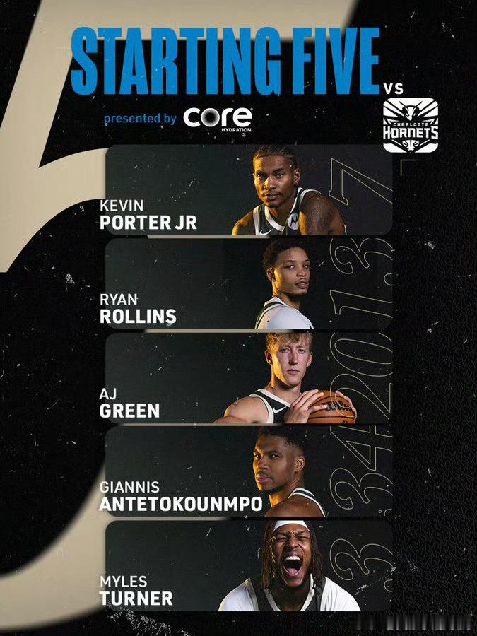 雄鹿好像又不灵了。跟黄蜂还要进入白热化状态吗？罗林斯目前26分，字母哥23分。其