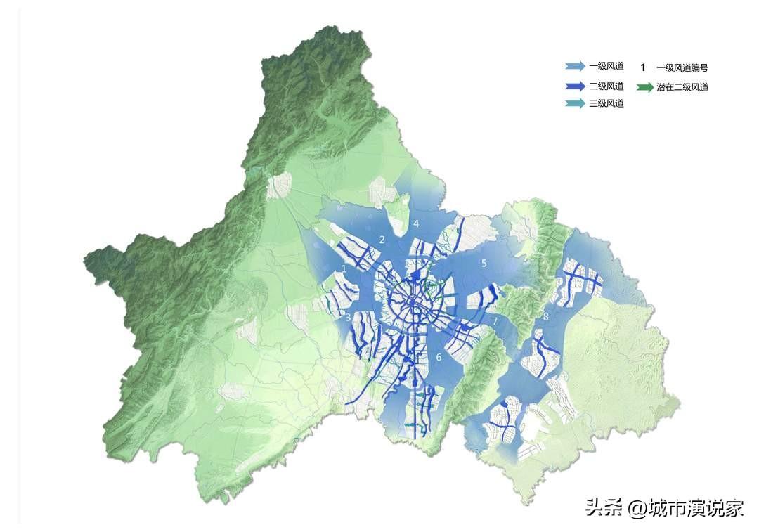 成都又干件大事儿，给城市装新风！因为成都准备搭建三级通风廊道，也算是打造城市“呼