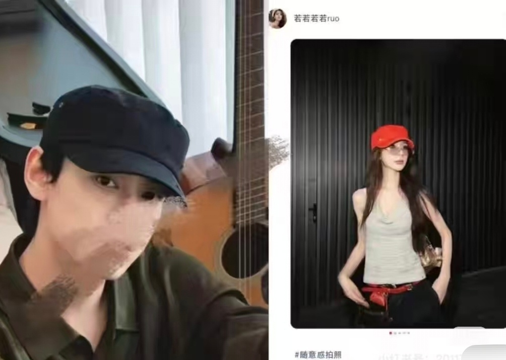 还是情侣帽，其实喜欢用情侣款的夫妻感情真的挺好的，nb就这样宠溺 