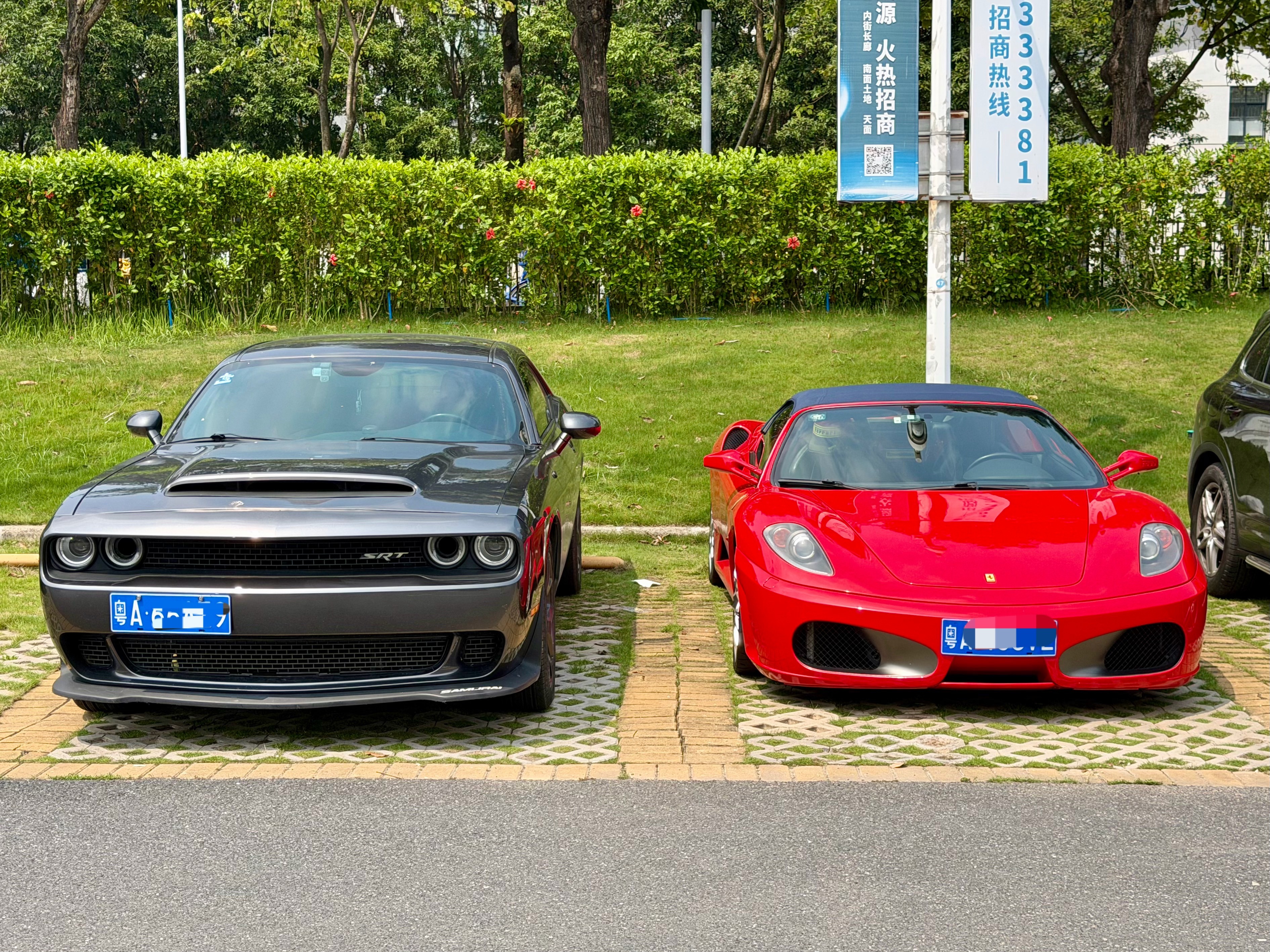 今天天气特别好，骑老马出来清清积碳，吃完饭出来隔壁多了台粤 A 喵喵车