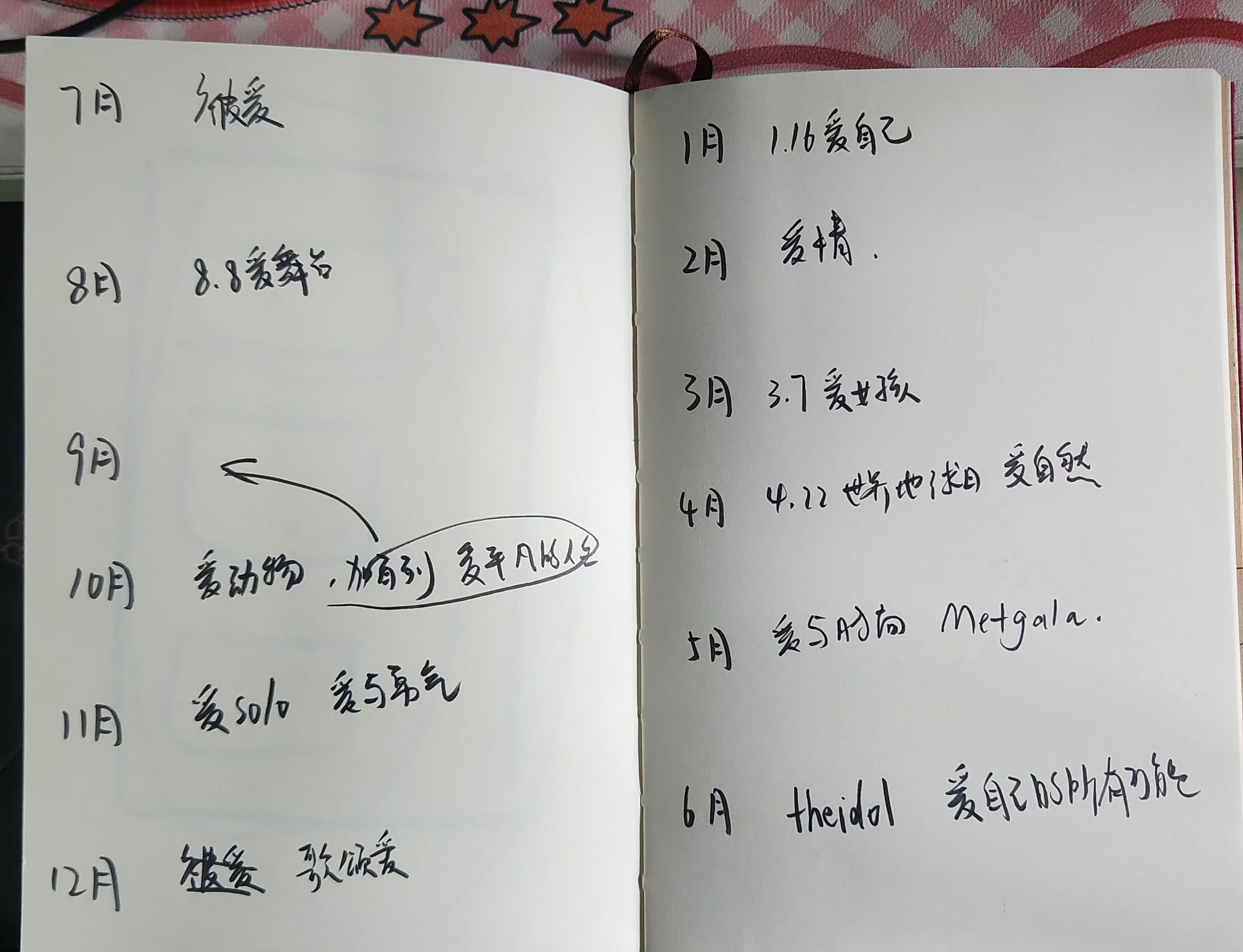 天才策划来了想了一下把歌颂爱改成传递爱，歌颂爱有点装🌚