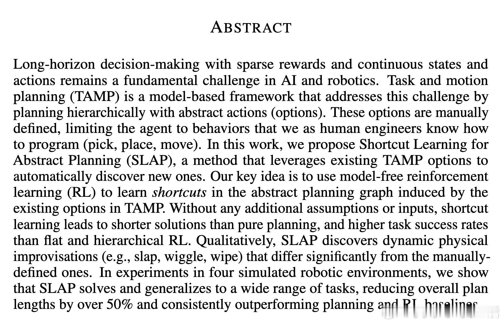 [RO]《SLAP: Shortcut Learning for Abstrac