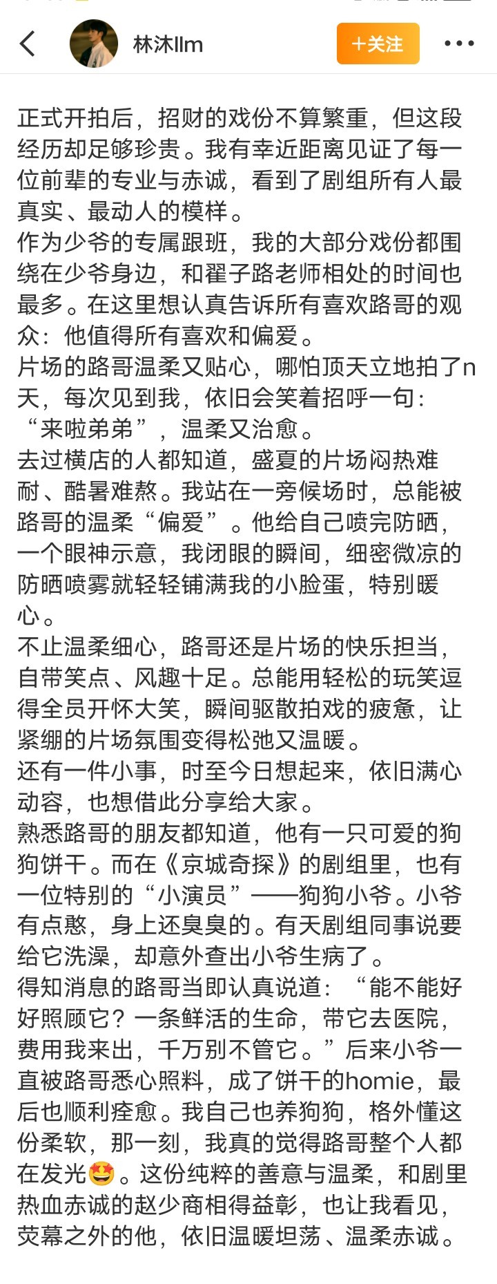 出演了京城奇探的新人演员眼里的马路牙子：高能量天使型小太阳和总是被小太阳逗笑的假