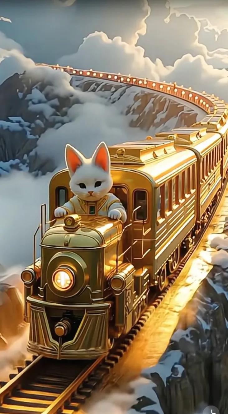 金车高速驰，猫儿伴行旁。#路弯弯绕绕# #路漫情深远，# #弯弯曲绕山间路#