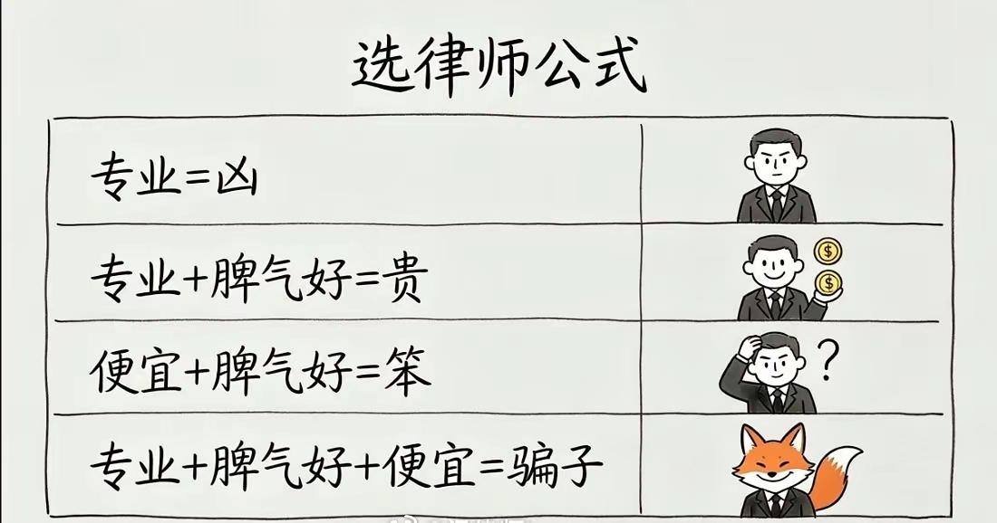 选律师公式！