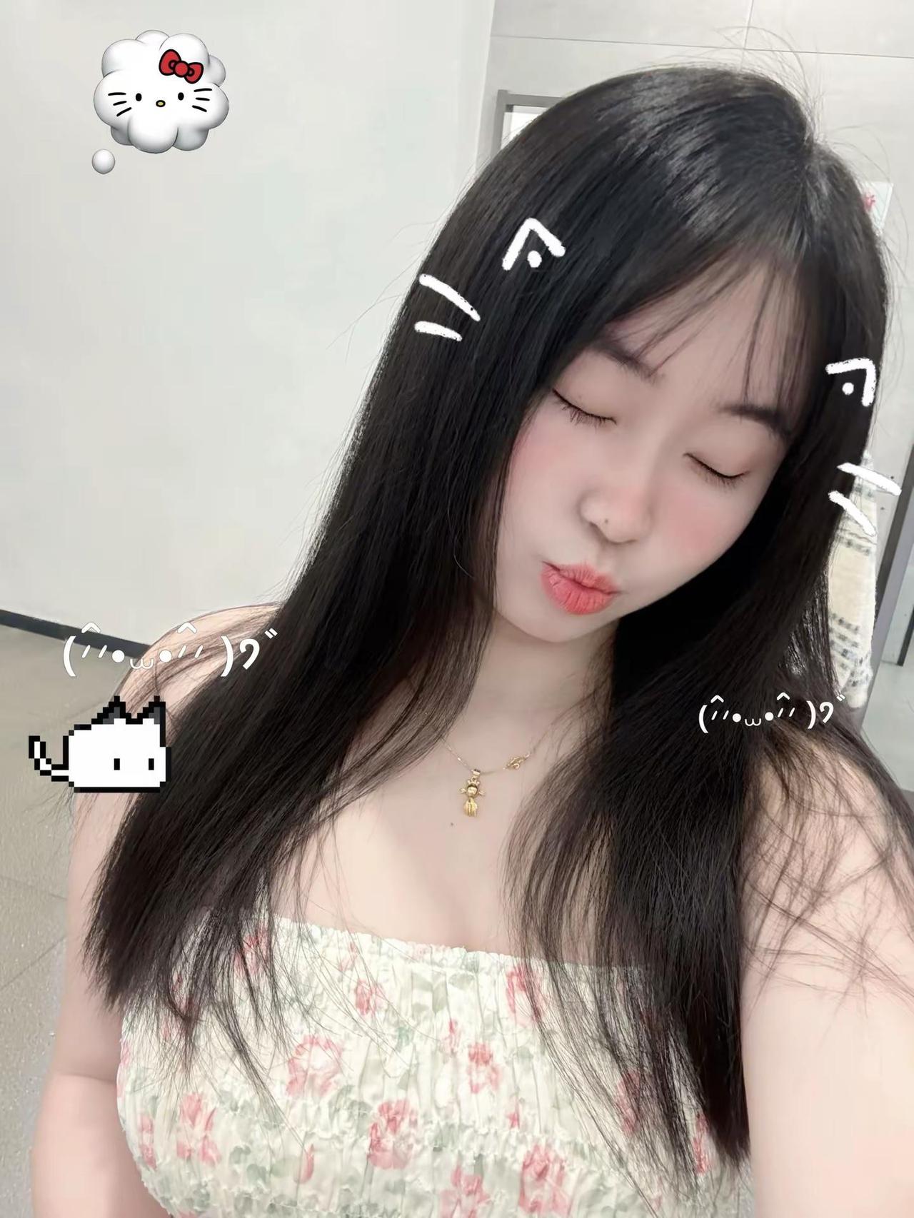 从来没有染烫头发，我才有这么好的发质🥰