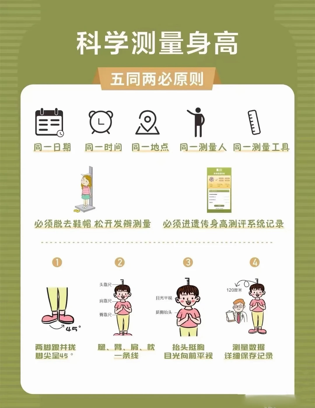 测量身高科学方法
