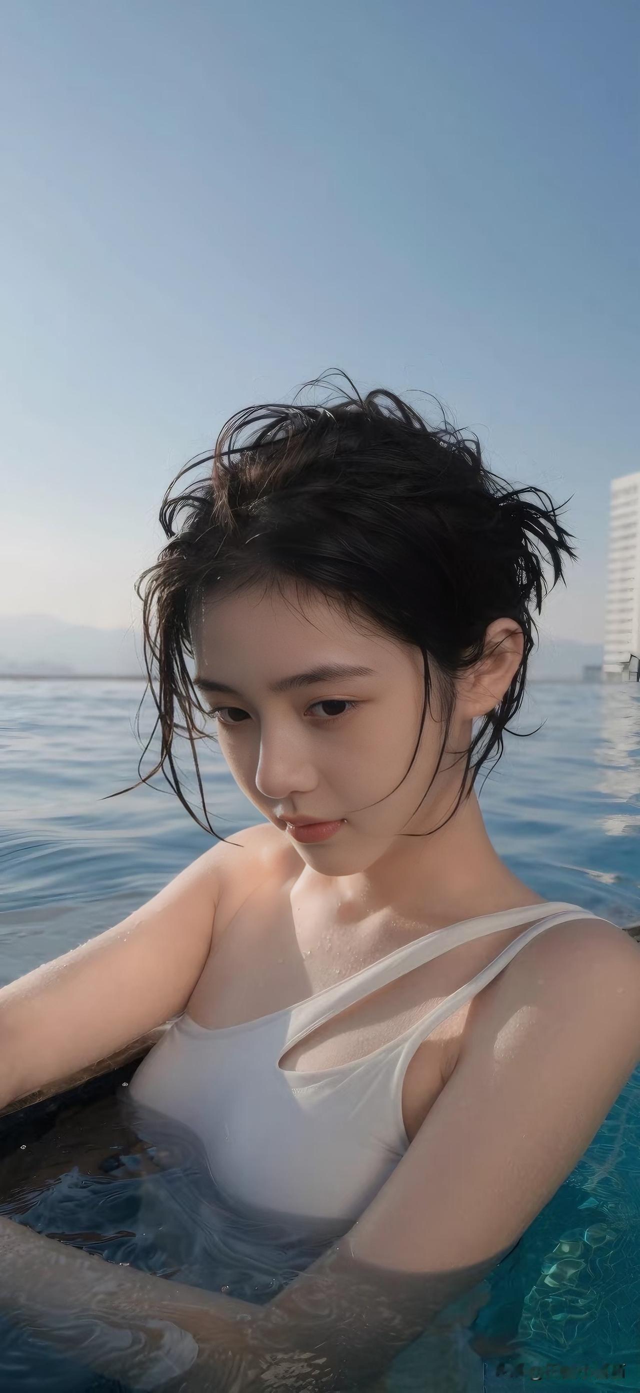 沉溺在这片蓝里
所有浮躁都被水波温柔抚平
夏日的浪漫
一半是水
一半是此刻的松弛